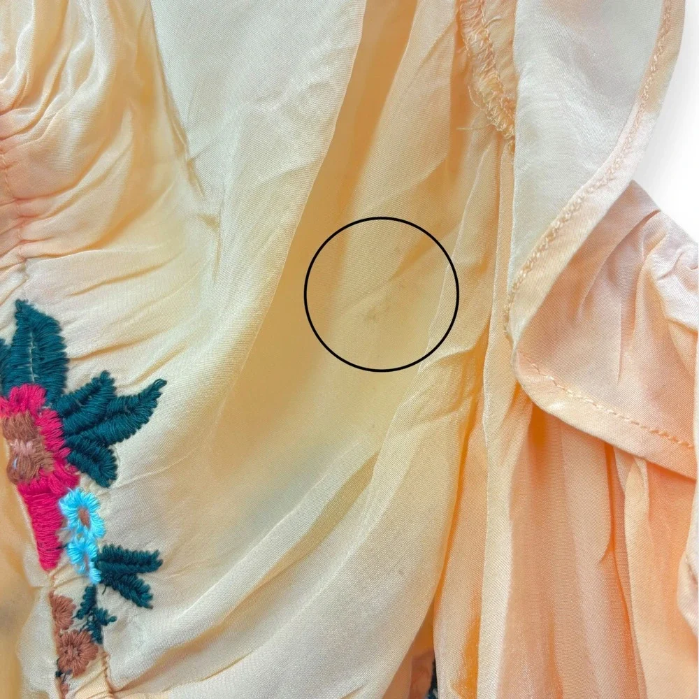 NWT‎ Free People Bali Santa Cruz Ruffle Dress Maxi - Size Medium